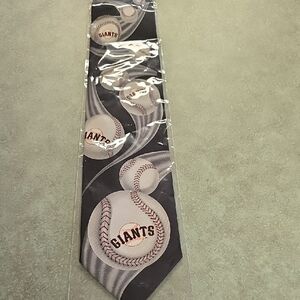 Ralph Marlin Black and White Baseball Tie